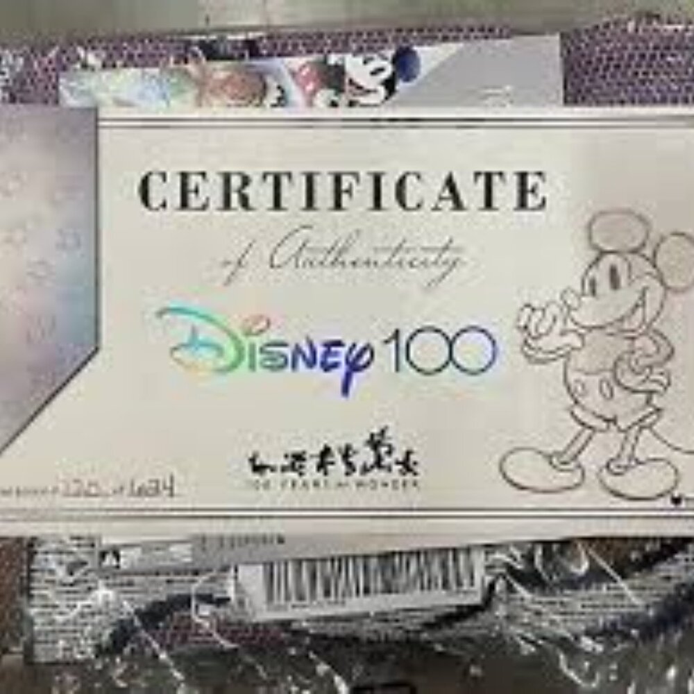 NIB- Disney 100 YEARS OF WONDER 48"x60" Classic Woven Throw-witb Numbered COA - Picture 4 of 5